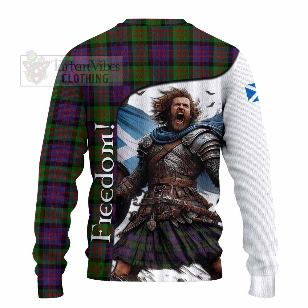 Tartan Vibes Clothing Coull Crest Tartan Knitted Sweater Inspired by the Freedom of Scottish Warrior