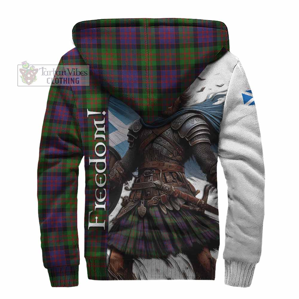 Tartan Vibes Clothing Coull Crest Tartan Sherpa Hoodie Inspired by the Freedom of Scottish Warrior