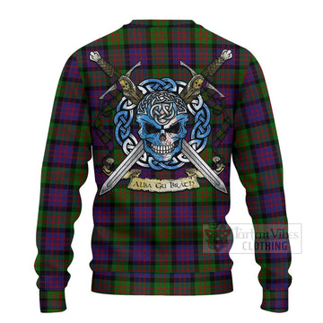 Coull Tartan Ugly Sweater with Family Crest Celtic Skull Style - Tartan Vibes Clothing