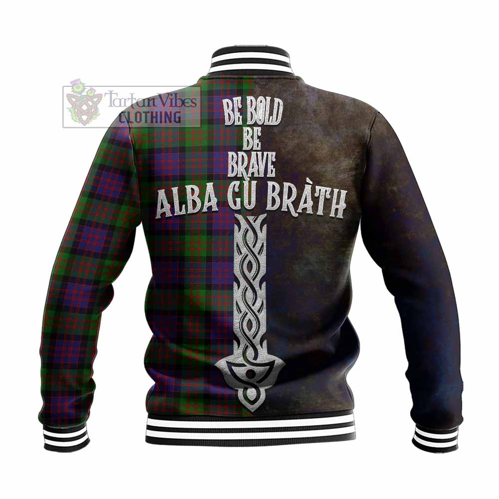 Coull Tartan Family Crest Baseball Jacket Alba Gu Brath Be Brave Lion Ancient Style - Tartan Vibes Clothing