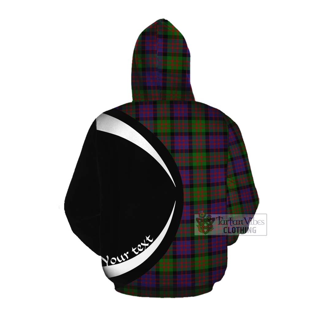 Coull Tartan Cotton Hoodie with Family Crest Circle Style Pullover Hoodie - Tartan Vibes Clothing