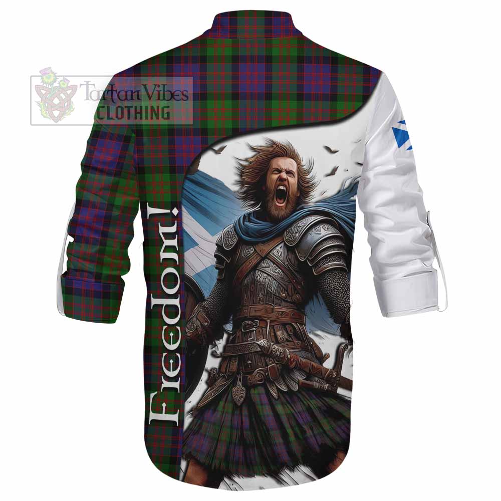 Tartan Vibes Clothing Coull Crest Tartan Ghillie Kilt Shirt Inspired by the Freedom of Scottish Warrior