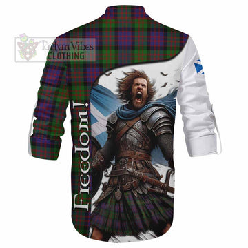 Tartan Vibes Clothing Coull Crest Tartan Ghillie Kilt Shirt Inspired by the Freedom of Scottish Warrior