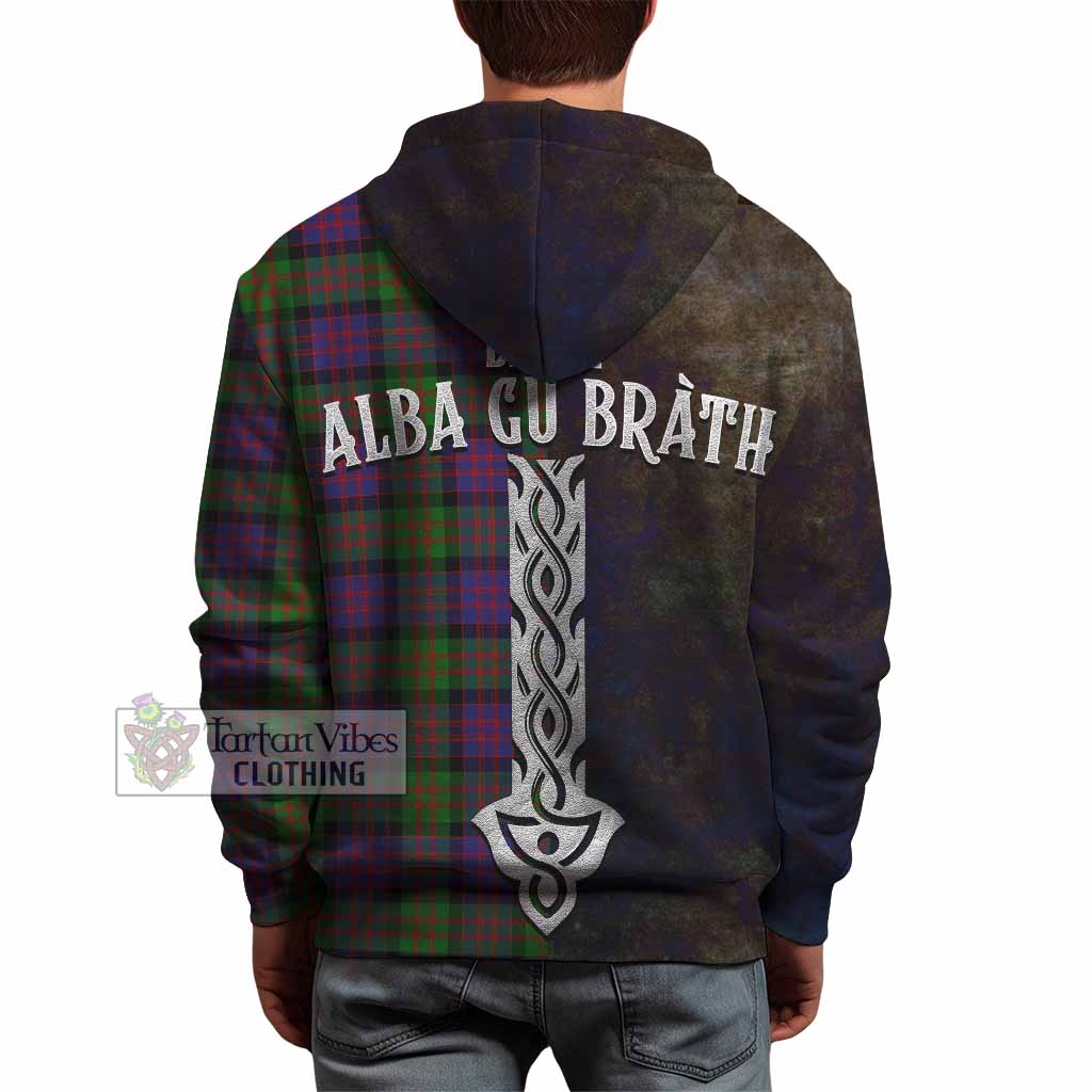 Coull Tartan Family Crest Hoodie Alba Gu Brath Be Brave Lion Ancient Style - Tartan Vibes Clothing