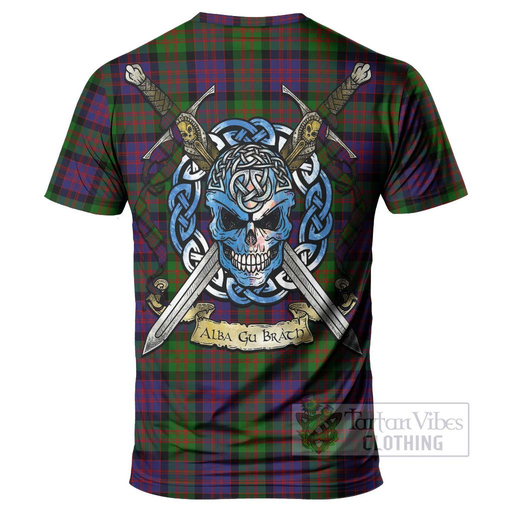 Coull Tartan T-Shirt with Family Crest Celtic Skull Style - Tartan Vibes Clothing