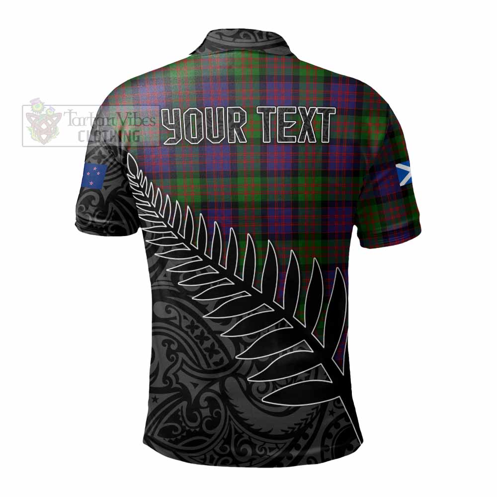 Coull Crest Tartan Polo Shirt with New Zealand Silver Fern Half Style - Tartan Vibes Clothing
