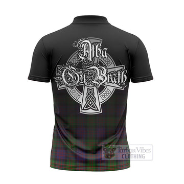 Coull Tartan Zipper Polo Shirt Featuring Alba Gu Brath Family Crest Celtic Inspired - Tartan Vibes Clothing