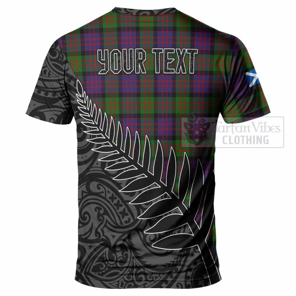 Coull Crest Tartan T-Shirt with New Zealand Silver Fern Half Style - Tartan Vibes Clothing