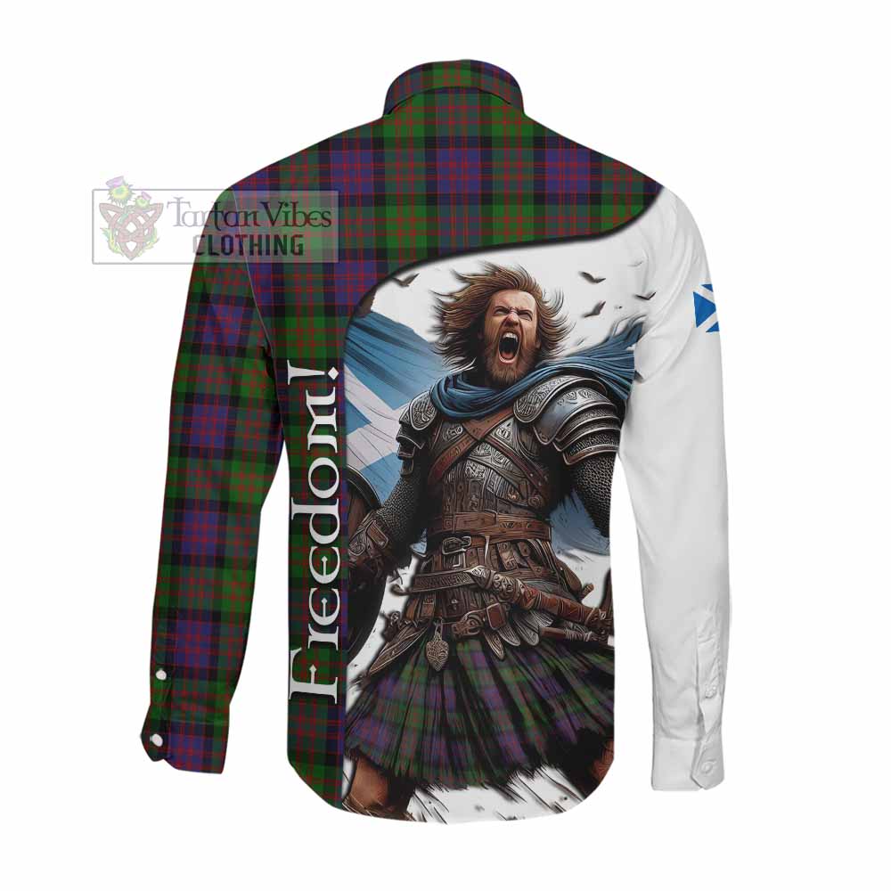 Tartan Vibes Clothing Coull Crest Tartan Long Sleeve Button Shirt Inspired by the Freedom of Scottish Warrior
