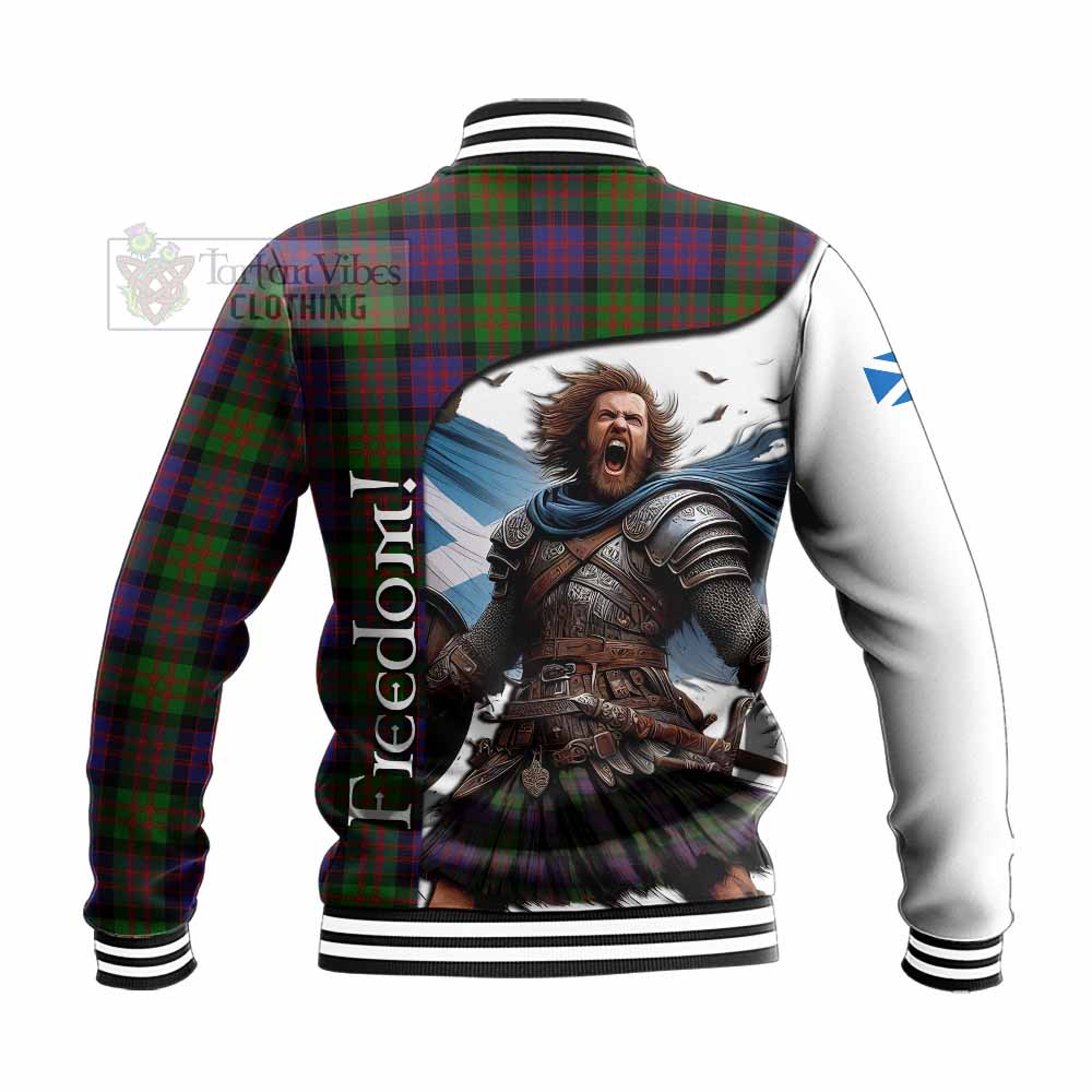 Tartan Vibes Clothing Coull Crest Tartan Baseball Jacket Inspired by the Freedom of Scottish Warrior