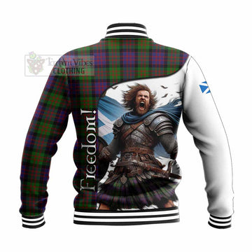 Tartan Vibes Clothing Coull Crest Tartan Baseball Jacket Inspired by the Freedom of Scottish Warrior