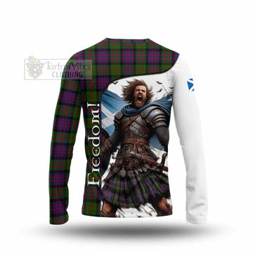 Tartan Vibes Clothing Coull Crest Tartan Long Sleeve T-Shirt Inspired by the Freedom of Scottish Warrior