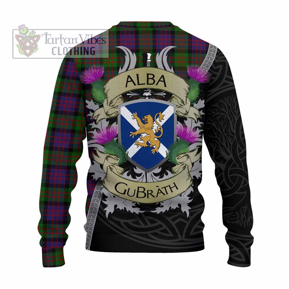 Coull Tartan Family Crest Knitted Sweater Lion Rampant Royal Thistle Shield Celtic Inspired - Tartan Vibes Clothing