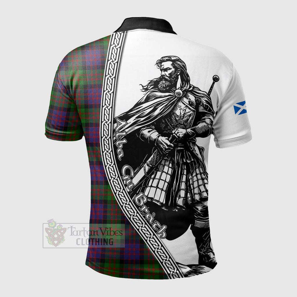 Coull Tartan Clan Crest Polo Shirt with Highlander Warrior Celtic Style - Tartan Vibes Clothing
