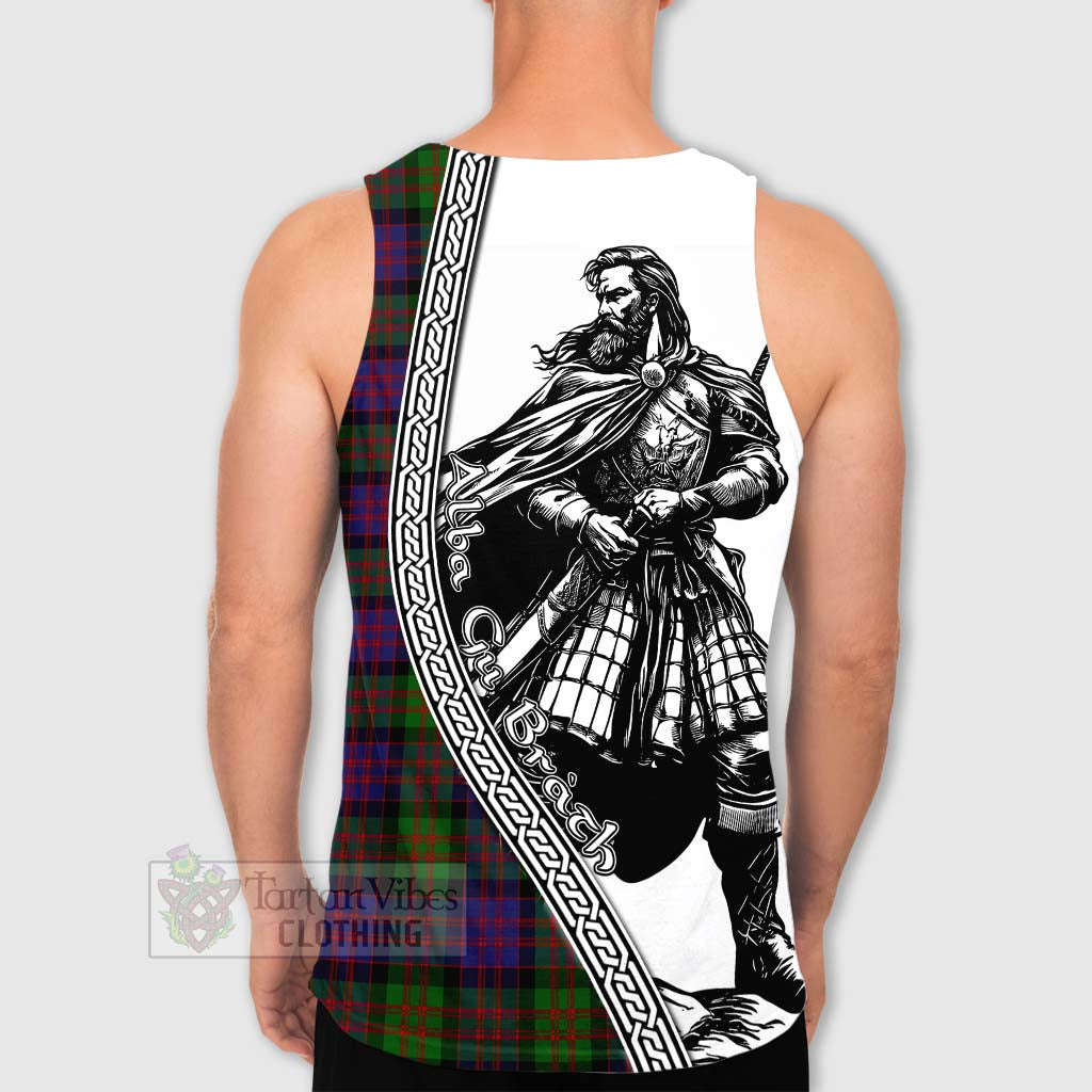 Coull Tartan Clan Crest Men's Tank Top with Highlander Warrior Celtic Style - Tartan Vibes Clothing
