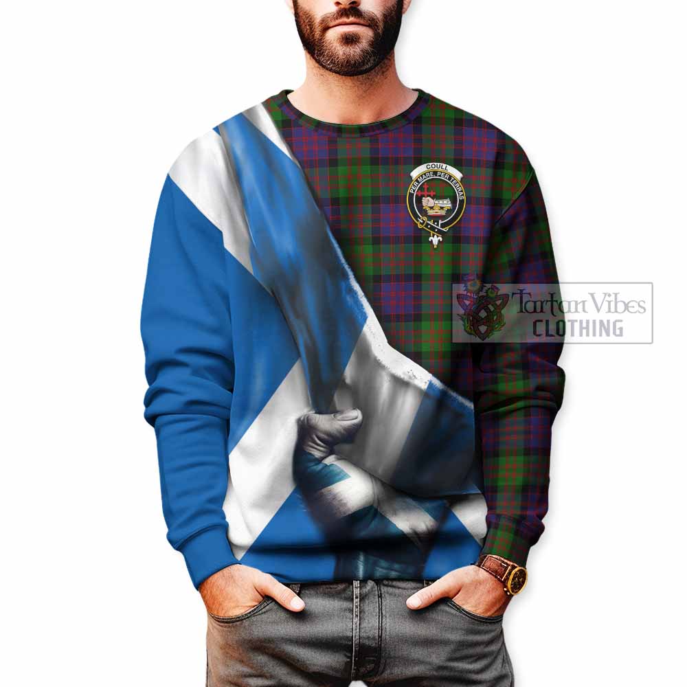 Coull Tartan Sweatshirt with Family Crest Scotland Patriotic Style - Tartan Vibes Clothing