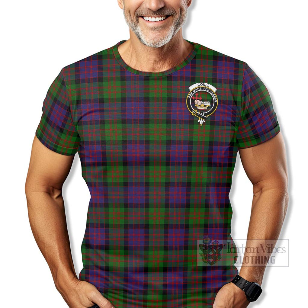 Coull Tartan T-Shirt with Family Crest Celtic Skull Style - Tartan Vibes Clothing