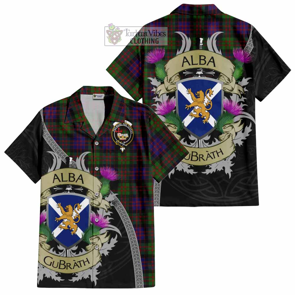 Coull Tartan Family Crest Hawaiian Shirt Lion Rampant Royal Thistle Shield Celtic Inspired - Tartan Vibes Clothing