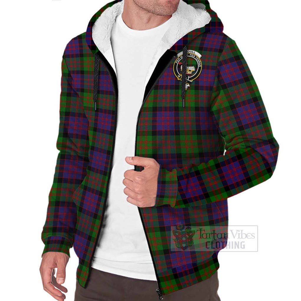 Coull Tartan Sherpa Hoodie with Family Crest Celtic Skull Style Unisex - Tartan Vibes Clothing