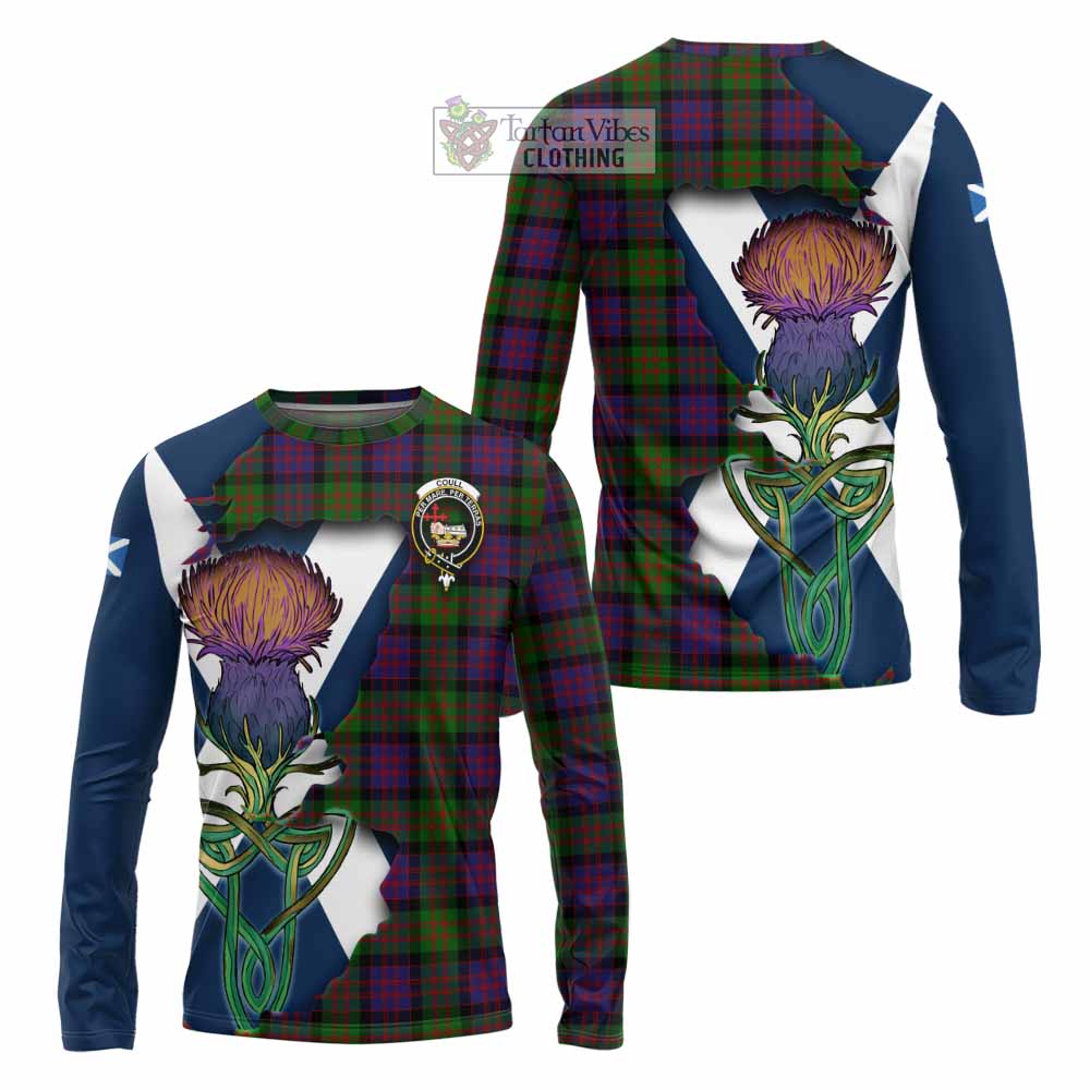 Coull Tartan Family Crest Long Sleeve T-Shirt Scottish Thistle Celtic Inspired - Tartan Vibes Clothing