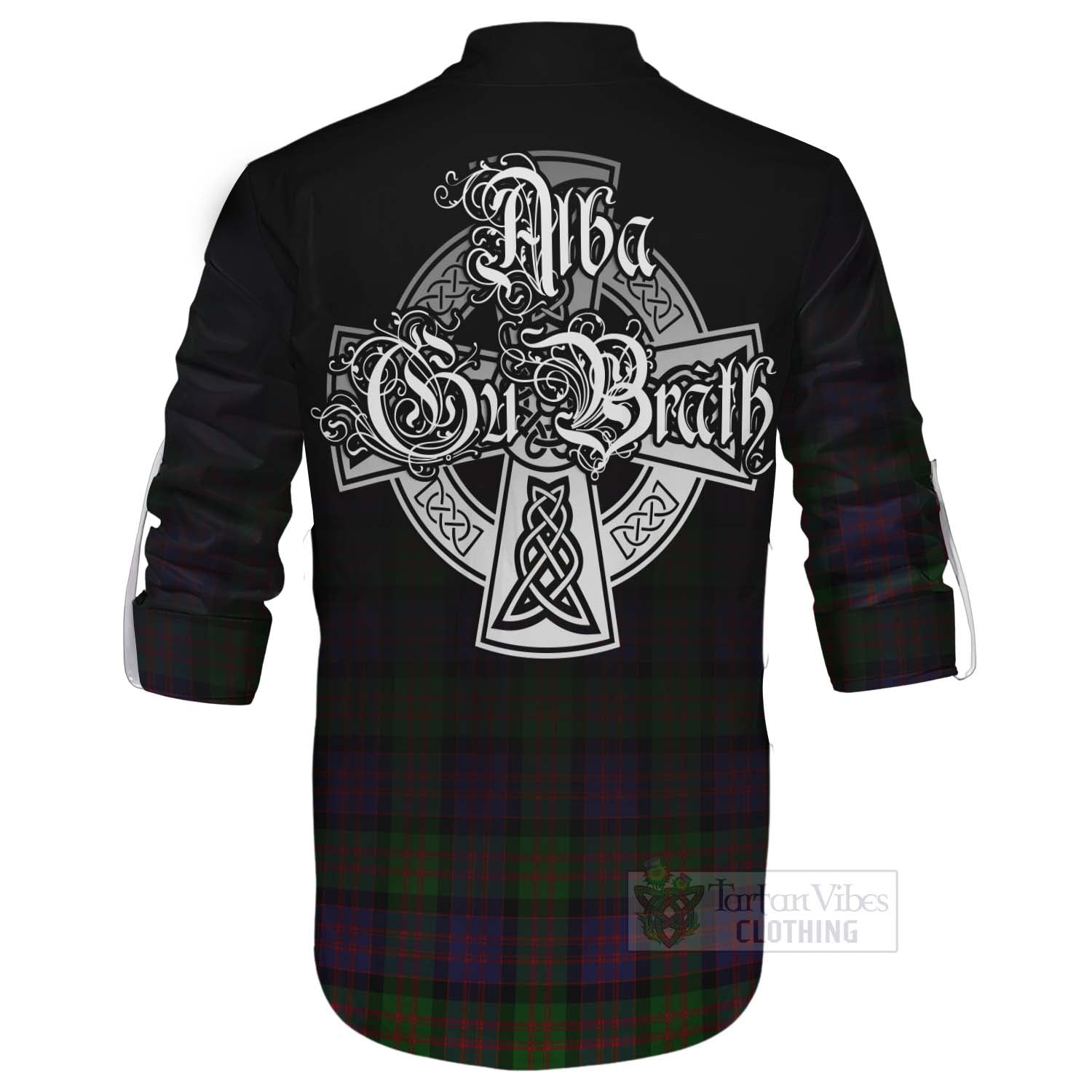 Coull Tartan Ghillie Kilt Shirt Featuring Alba Gu Brath Family Crest Celtic Inspired - Tartan Vibes Clothing