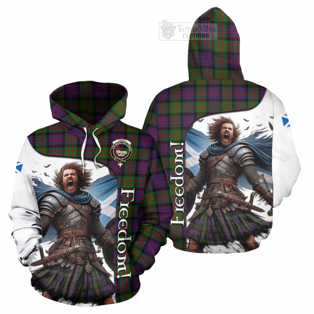 Tartan Vibes Clothing Coull Crest Tartan Hoodie Inspired by the Freedom of Scottish Warrior
