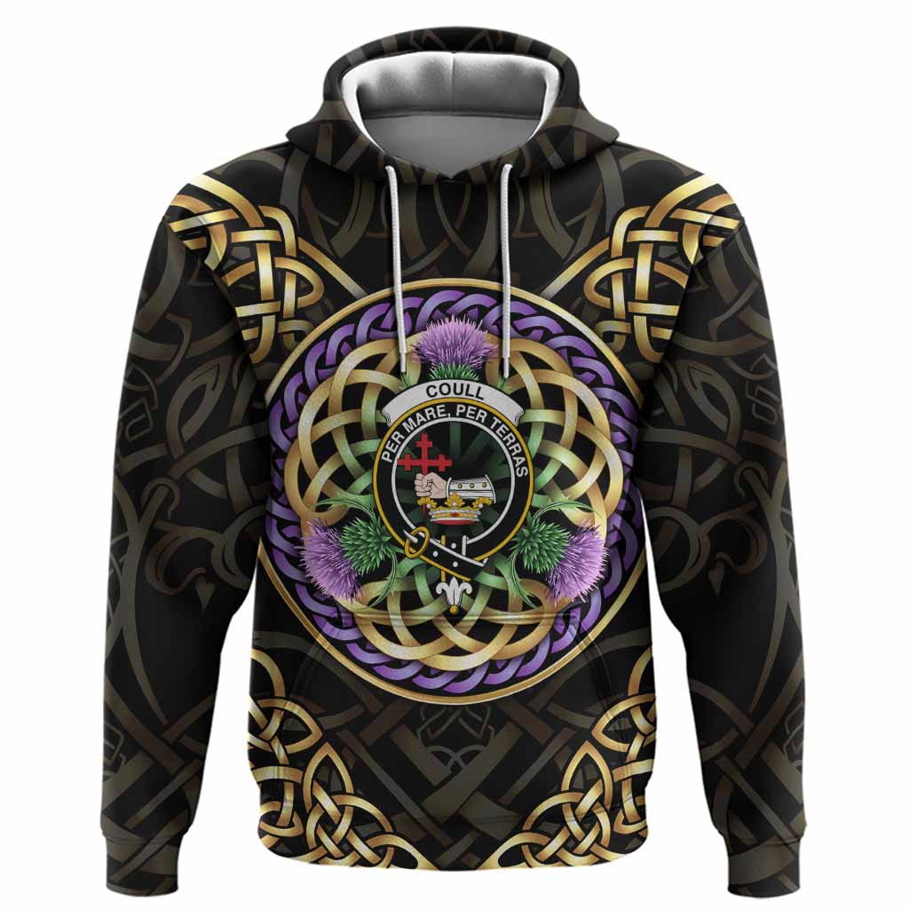 Coull Clan Crest Hoodie Celtic Scottish Thistle