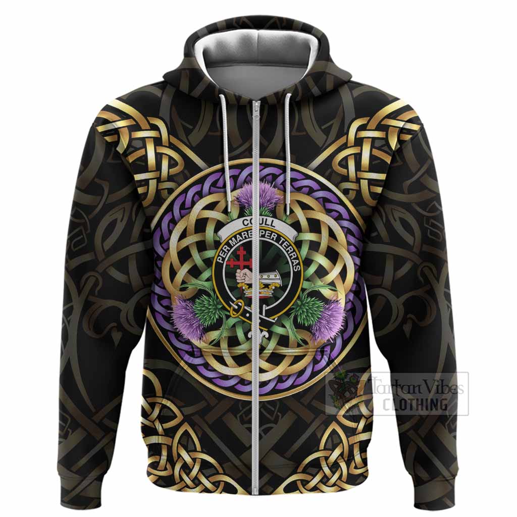 Coull Clan Crest Hoodie Celtic Scottish Thistle