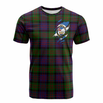 Coull Clan Crest In Me Tartan Cotton T-shirt Scotland Flag Style