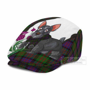 Coull Scottish Terrier Tartan Flat Cap, Jeff Cap Thistle Heritage Art