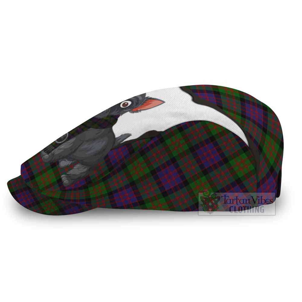 Coull Scottish Terrier Tartan Flat Cap, Jeff Cap Thistle Heritage Art - Tartan Vibes Clothing
