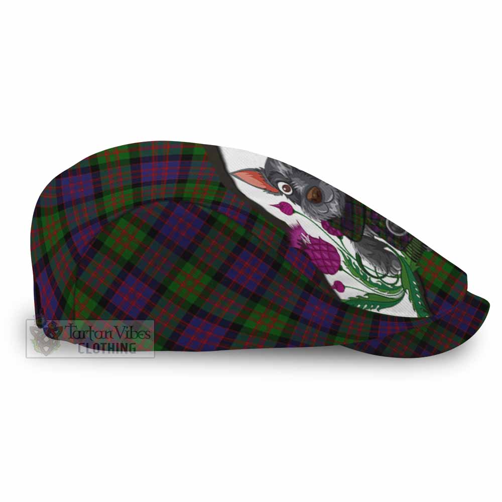 Coull Scottish Terrier Tartan Flat Cap, Jeff Cap Thistle Heritage Art - Tartan Vibes Clothing
