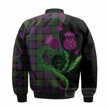 Coull Tartan Bomber Jacket Traditional Scottish Thistle