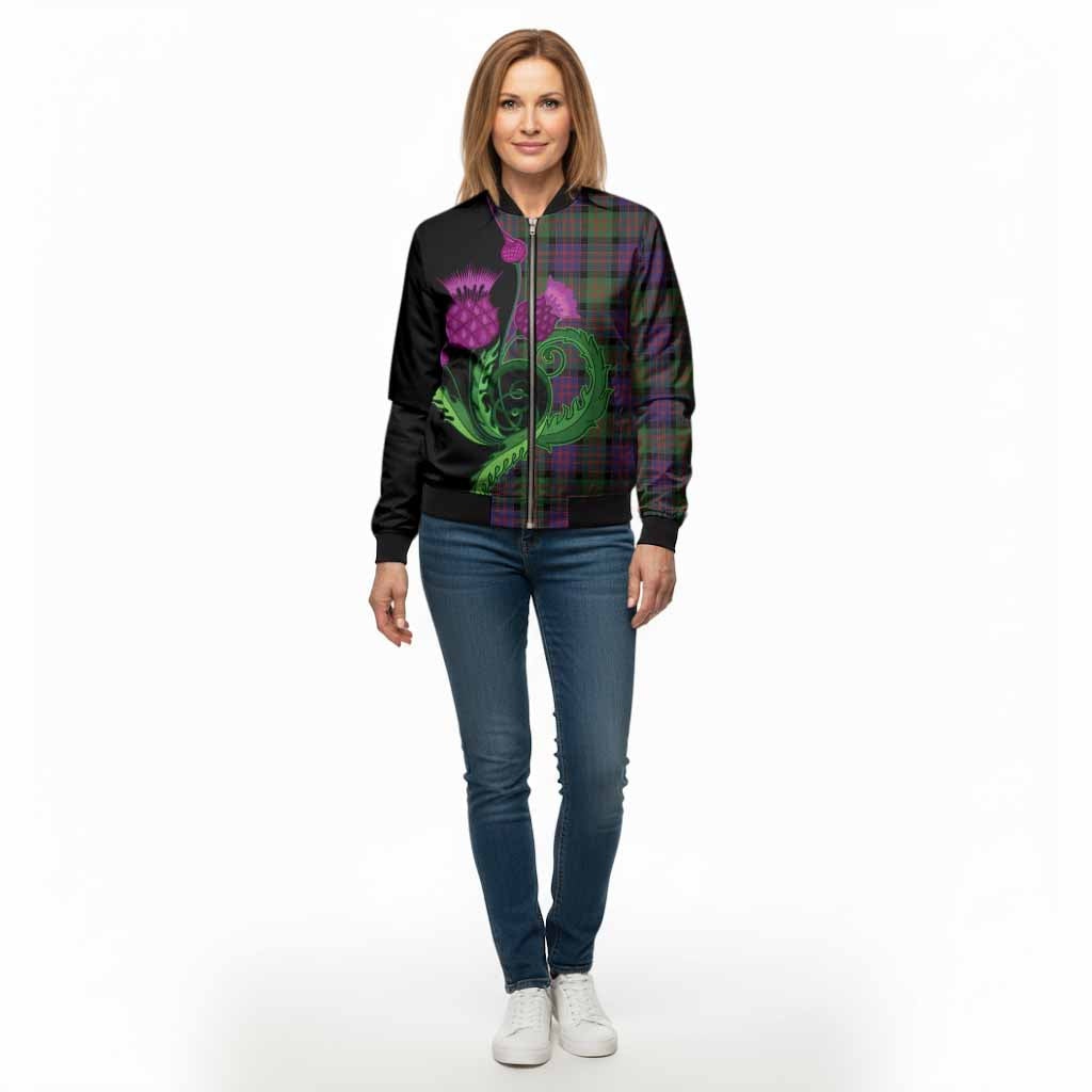 Coull Tartan Bomber Jacket Traditional Scottish Thistle