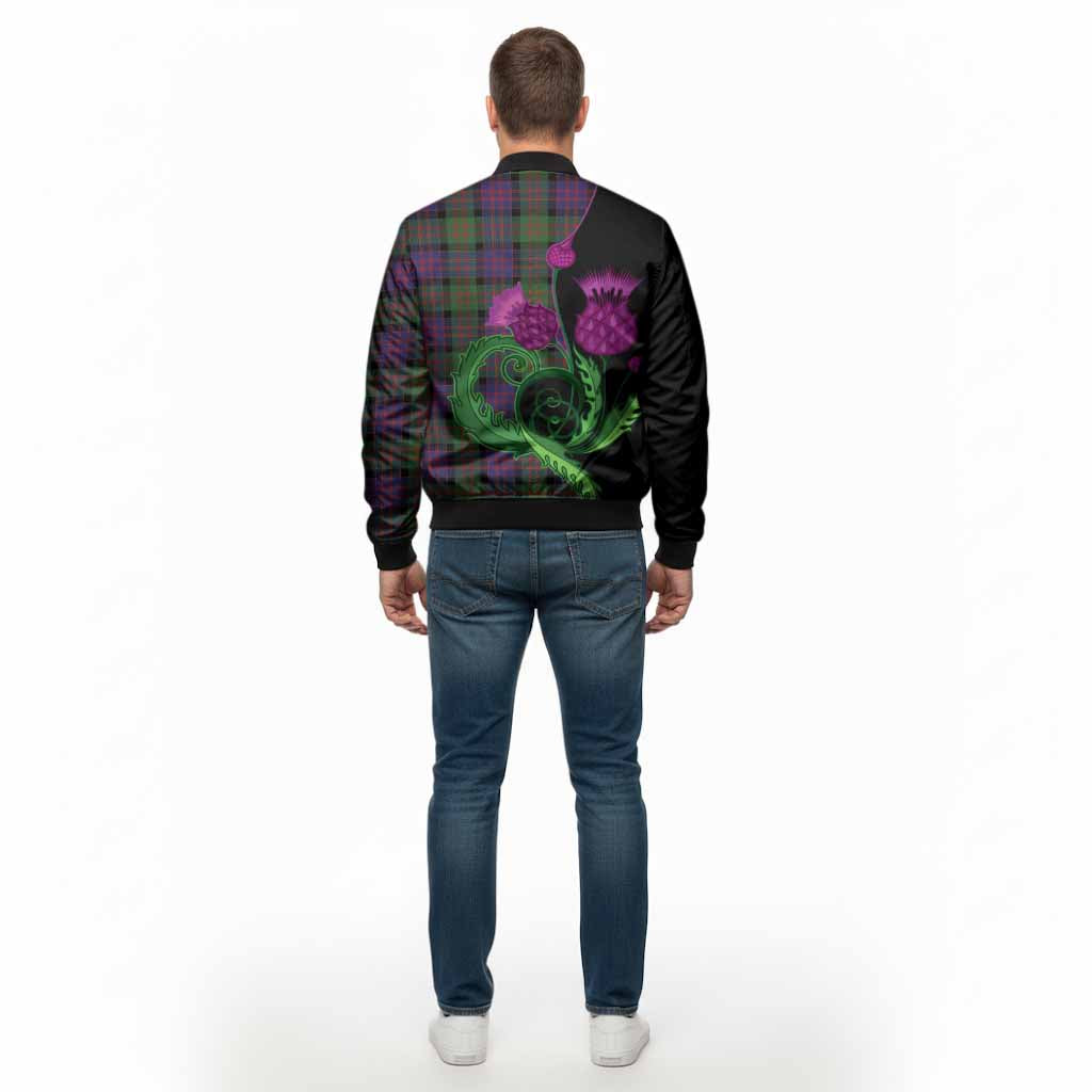 Coull Tartan Bomber Jacket Traditional Scottish Thistle