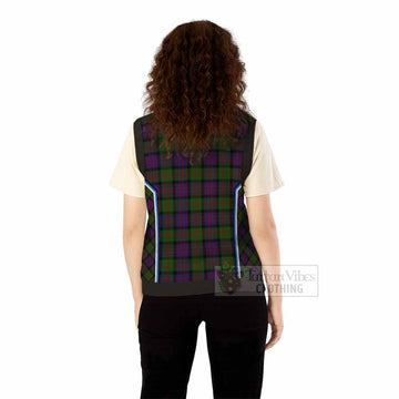 Coull Tartan Crest Knitted V-Neck Vest Scotland Coat of Arm Flag Style