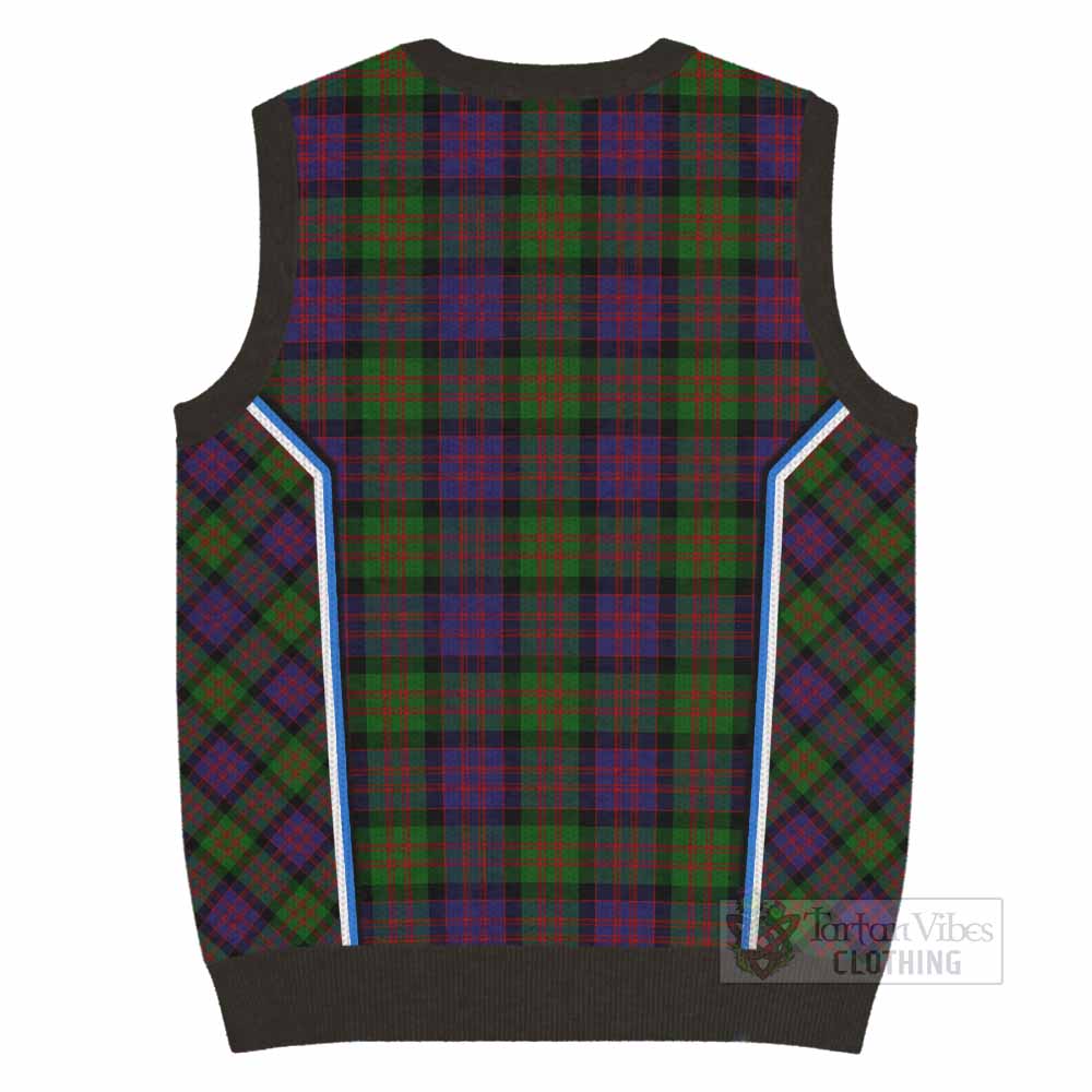 Coull Tartan Crest Knitted V-Neck Vest Scotland Coat of Arm Flag Style - Tartan Vibes Clothing