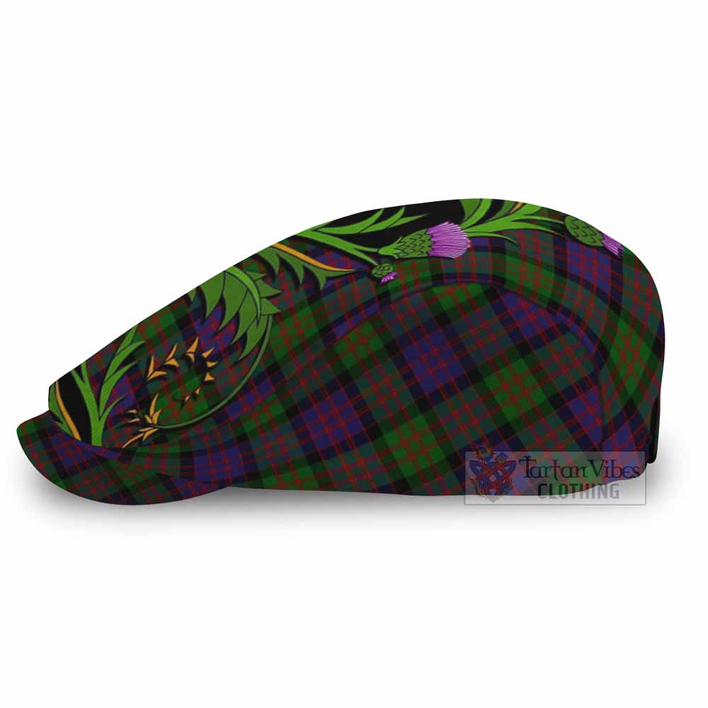 Coull Tartan Flat Cap, Jeff Cap Scottish Thistle Pride Heritage Art - Tartan Vibes Clothing