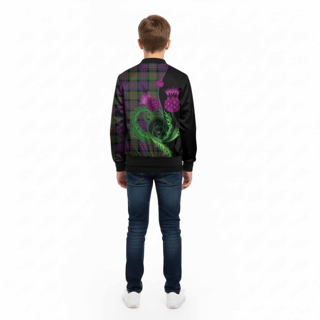 Coull Tartan Kid Bomber Jacket Traditional Scottish Thistle - Tartan Vibes Clothing