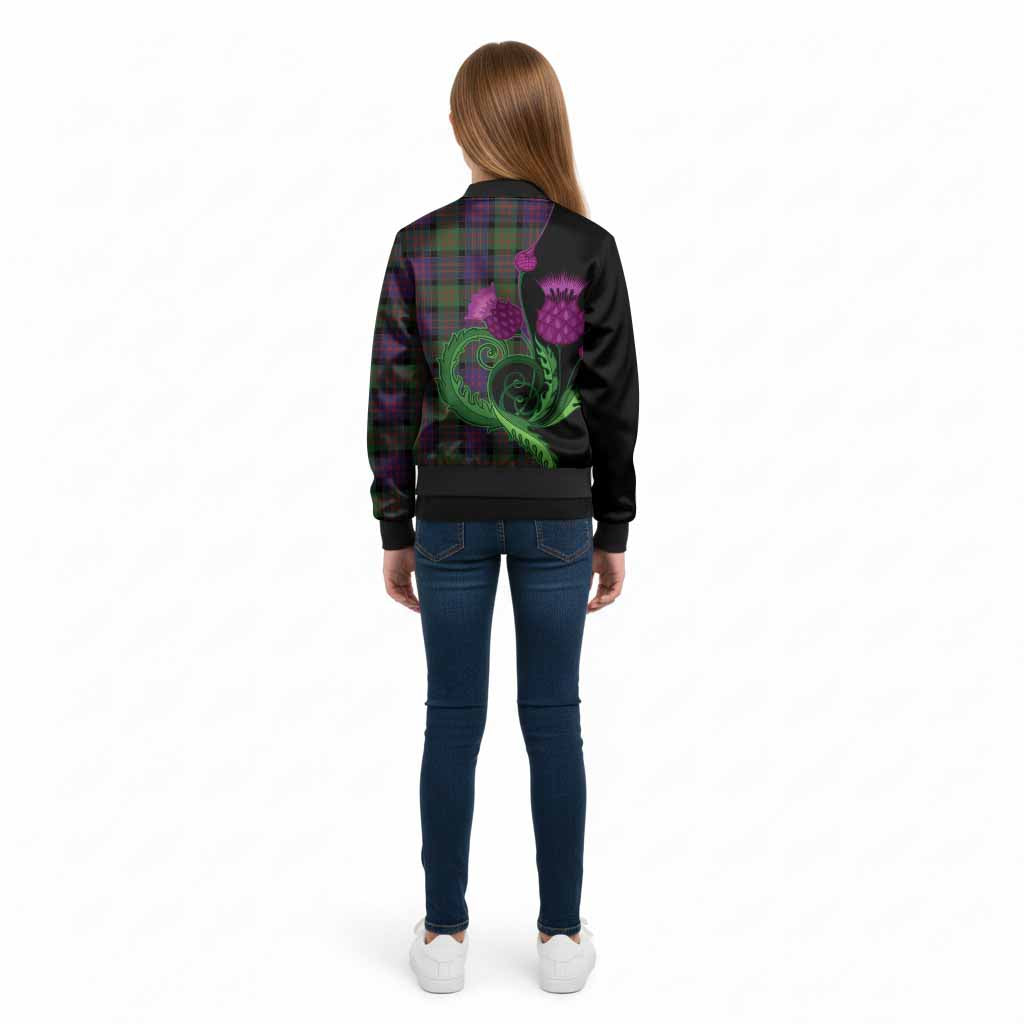 Coull Tartan Kid Bomber Jacket Traditional Scottish Thistle - Tartan Vibes Clothing