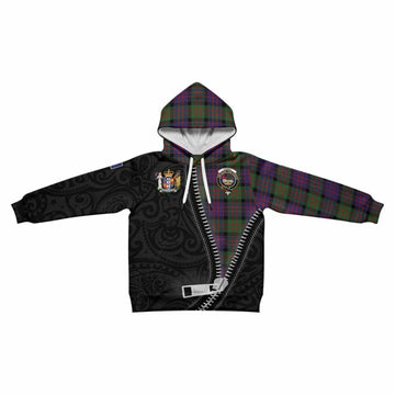 Coull Tartan Kid Hoodie New Zealand Pattern Unique Zipper Stylized