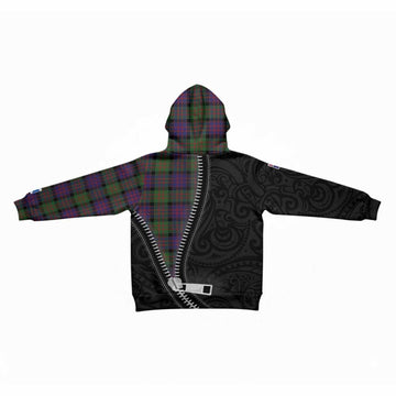 Coull Tartan Kid Hoodie New Zealand Pattern Unique Zipper Stylized