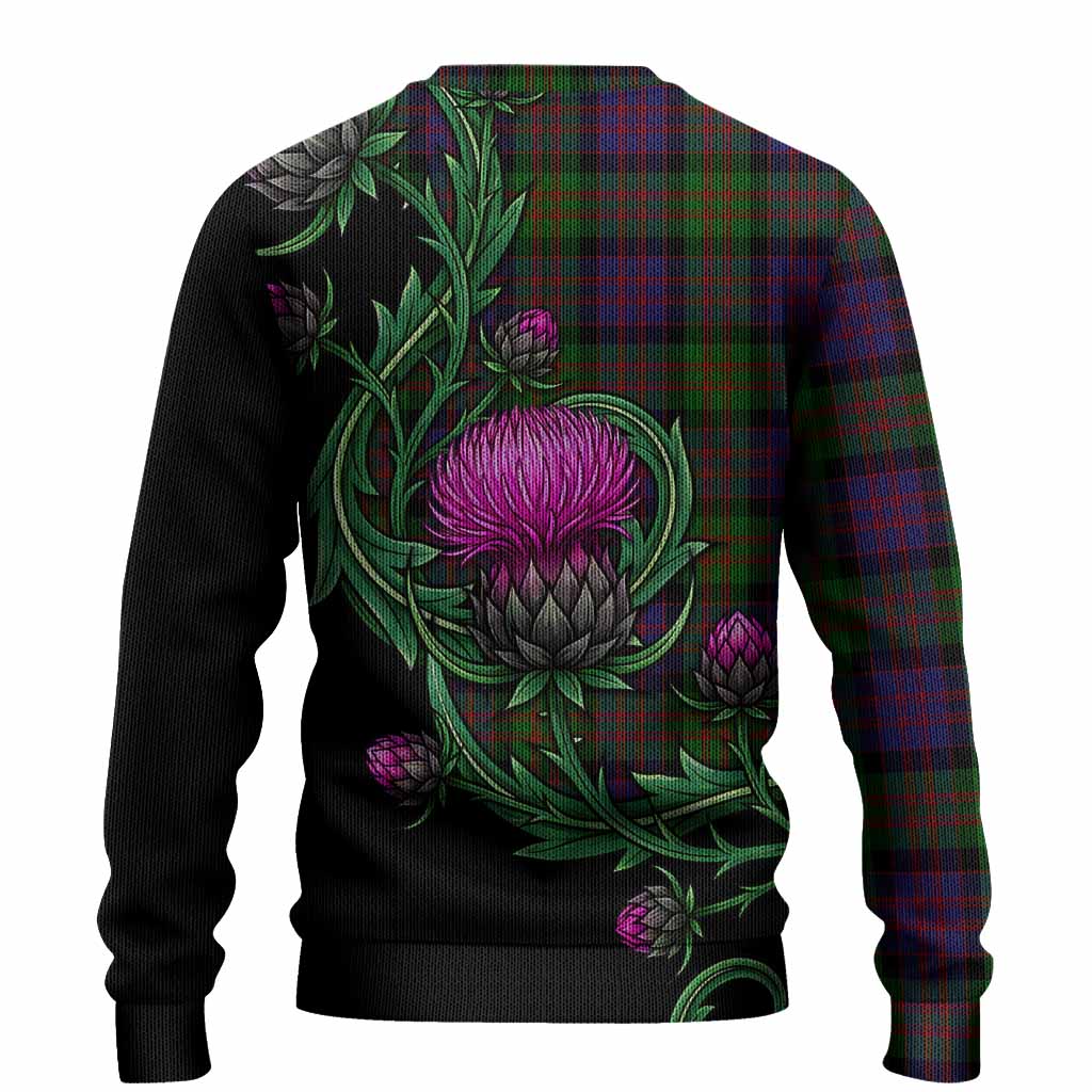 Coull Tartan Knitted Sweater Resilient Scottish Thistle - Tartan Vibes Clothing