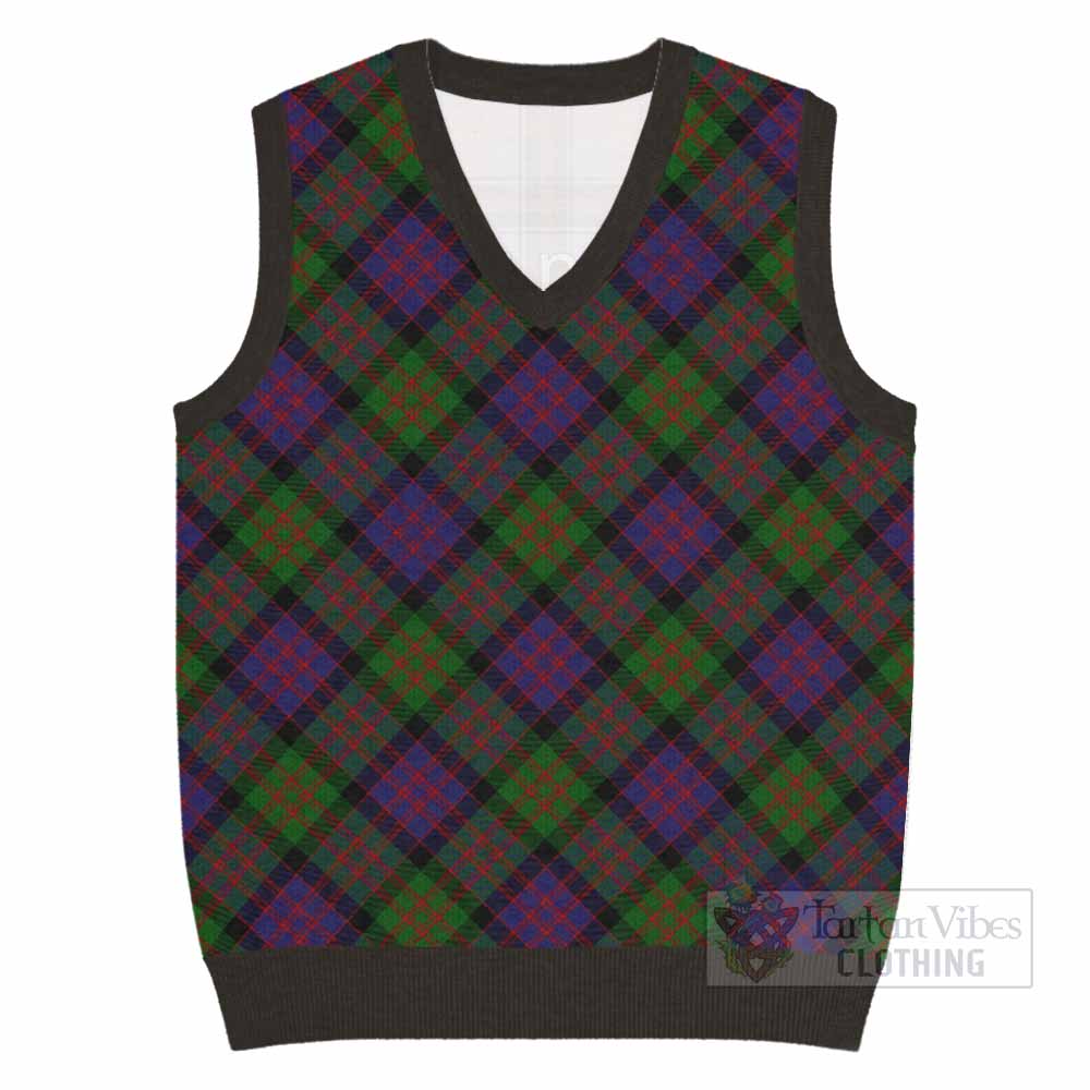 Coull Tartan  Knitted V-Neck Vest Cross Style