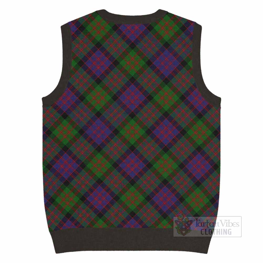 Coull Tartan  Knitted V-Neck Vest Cross Style