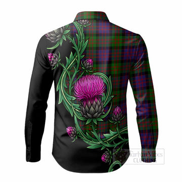 Coull Tartan Long Sleeve Button Shirts Resilient Scottish Thistle