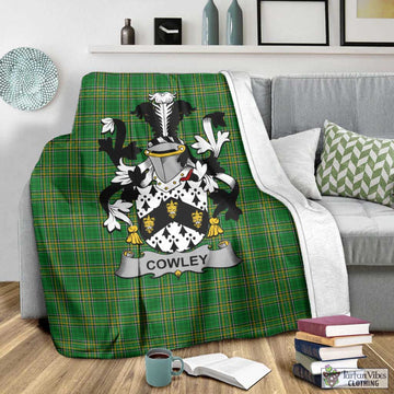 Cowley Irish Clan Tartan Blanket with Coat of Arms - Tartan Vibes Clothing