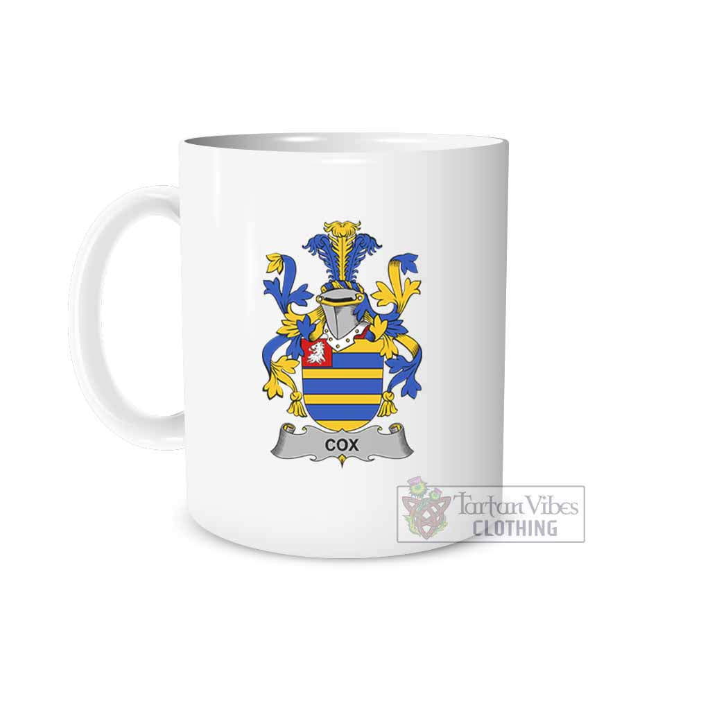 Tartan Vibes Clothing Cox Irish Clan Coat of Arms Ceramic Mug
