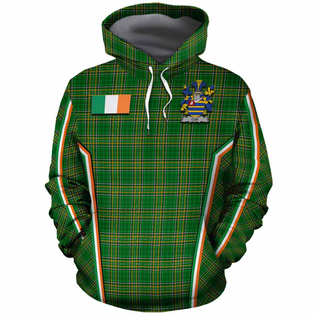 Cox Irish Clan Coat of Arm Tartan Cotton Hoodie Flag Style