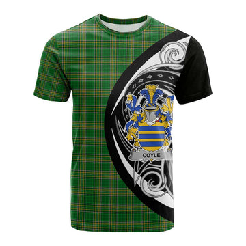 Tartan Vibes Clothing Coyle Irish Clan Cotton T-shirt Celtic Circle Style